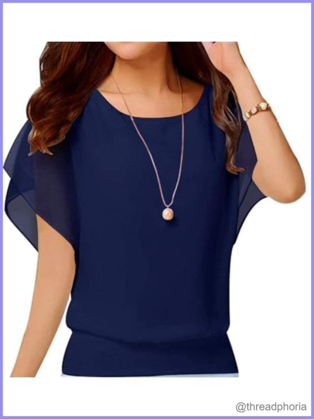 Women's Loose Casual Short Sleeve Chiffon Top Blouse Tunic